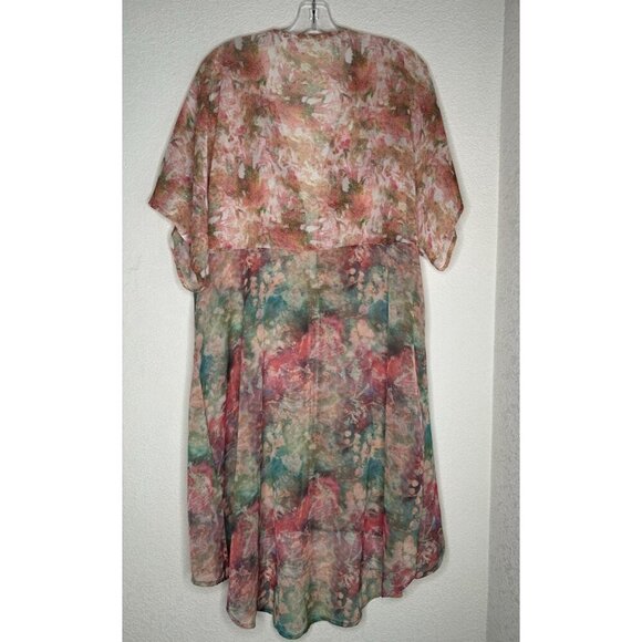 Soft Surroundings Kimono 1X Long Sheer Tassels Tie Front Beaded Embroidered Boho - Picture 3 of 14